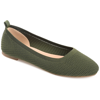 Journee Collection Womens Maryann Knit Round Toe Ballet Dress Flats In Green