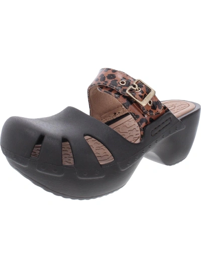 Dr. Scholl's Shoes Dance On Womens Buckle Mules Clogs In Brown