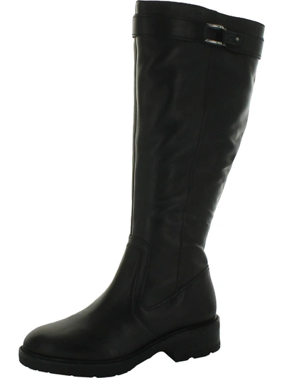 Naturalizer Torence Womens Wide Calf Leather Knee-high Boots In Black