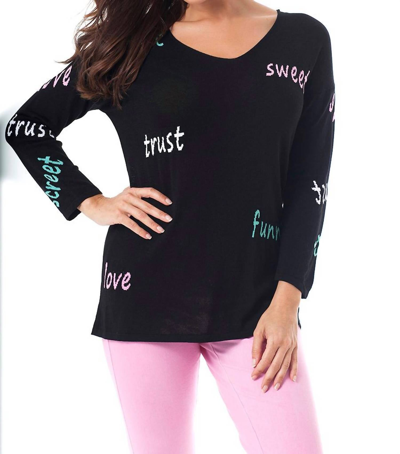 Angel All About You Tunic In Black Multi