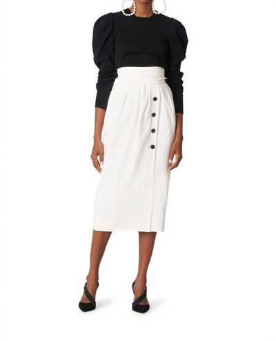 Carolina Herrera High Waist Skirt In White