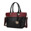 Mkf Collection By Mia K Grace Signature And Croc Embossed Tote Handbag In White