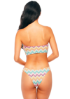 JMP THE LABEL MALIBU HIGH LEG CHEEKY BIKINI BOTTOM - KALEIDOSCOPE