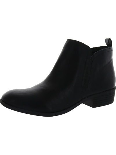 Sun + Stone Cadee Womens Zipper Ankle Booties In Black