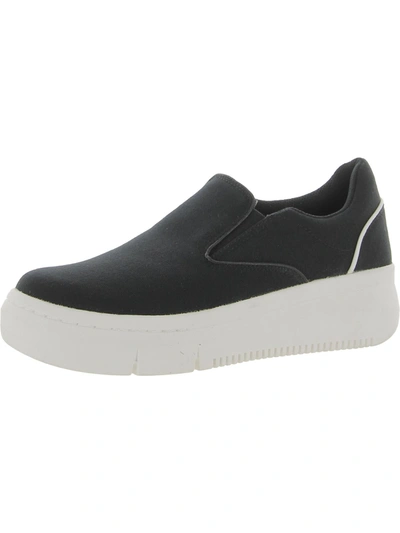 Dr. Scholl's Shoes Happiness Lo Womens Leather Lifestyle Casual And Fashion Sneakers In Black