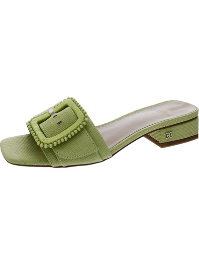 Sam Edelman Deacon Womens Woven Beaded Slide Sandals In Green