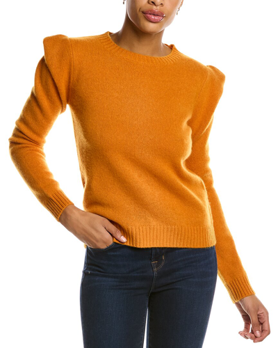 Philosophy Folded Shoulder Cashmere Sweater In Orange