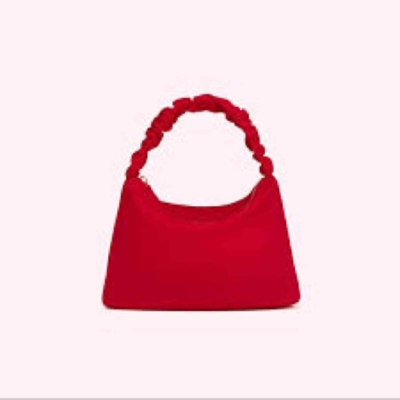 Stoney Clover Lane Scrunch Handle Bag In Ruby In Red