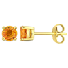 Mimi & Max 7/8ct Tgw Orange Sapphire Stud Earrings In 10k Yellow Gold In Orange
