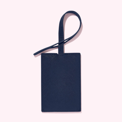 Stoney Clover Lane Textured Luggage Tag In Sapphire In Blue