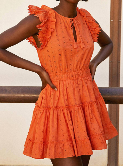 Saylor Shailene Dress In Tangerine In Orange