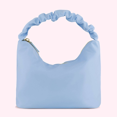 Stoney Clover Lane Nylon Scrunch Handle Bag In Periwinkle In Blue