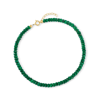 CANARIA FINE JEWELRY CANARIA EMERALD BEAD ANKLET IN 10KT YELLOW GOLD