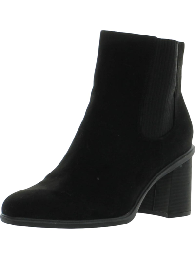 Dr. Scholl's Shoes Ride Away Womens Zipper Stacked Ankle Boots In Black