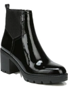Naturalizer Verney 2 Womens Patent Leather Block Heel Ankle Boots In Black