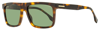 Hugo Boss 59mm Polarized Rectangular Sunglasses In Green