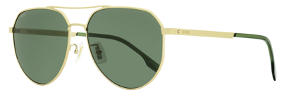 Hugo Boss Men's Pilot Sunglasses B1473fsk J5gqt Gold 61mm In Green