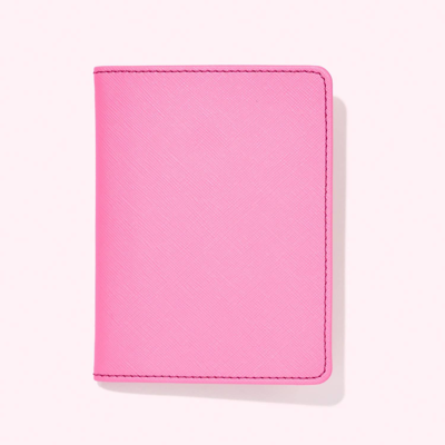 Stoney Clover Lane Textured Passport Case In Bubblegum In Pink