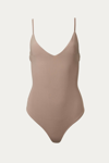 By Together Essential Stretch-jersey Bodysuit In Mauve In Pink