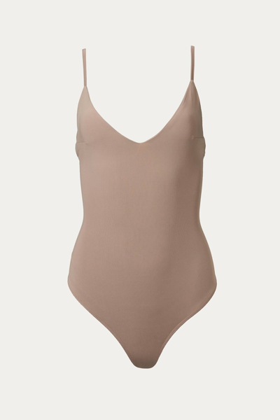 By Together Essential Stretch-jersey Bodysuit In Mauve In Pink
