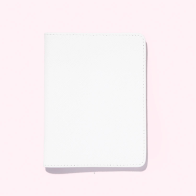 Stoney Clover Lane Textured Passport Case In Blanc In White