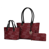 Mkf Collection By Mia K Lady Ii M Signature Tote & Wallet Set In White