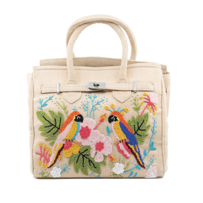 Tiana Tropical Vibes Beaded Tote In Multi