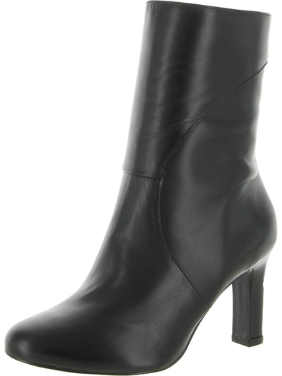 Naturalizer Pauline Womens Leather Almond Toe Knee-high Boots In Black