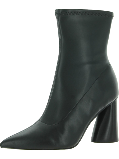 Steve Madden Valyant Womens Zipper Pointed Toe Ankle Boots In Black