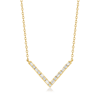 RS PURE BY ROSS-SIMONS DIAMOND CHEVRON NECKLACE IN 14KT YELLOW GOLD