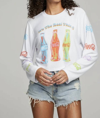 CHASER COCA COLA NEON POP ART TOP COCA COLA NEON POP ART TOP IN WHITE