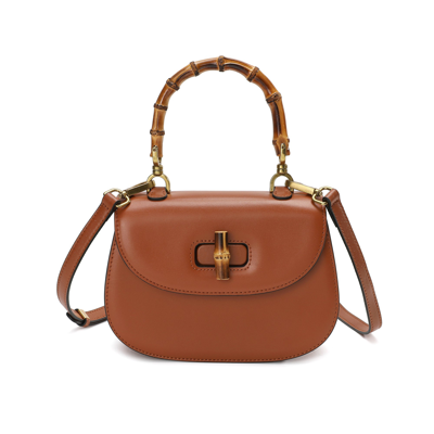Tiffany & Fred Paris Tiffany & Fred Smooth Leather Satchel/shoulder Bag In Brown