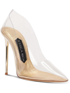 JESSICA RICH FANCY STILETTO WOMENS CLEAR VINYL POINTED TOE PUMPS