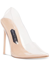 JESSICA RICH FANCY STILETTO WOMENS CLEAR VINYL POINTED TOE PUMPS
