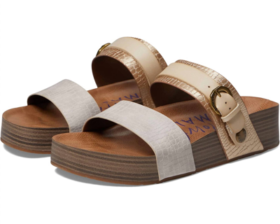Blowfish Women's Marge Sandal In White Sand/gold In Brown