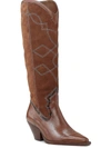 VINCE CAMUTO NEDEMA WOMENS SUEDE WESTERN KNEE-HIGH BOOTS