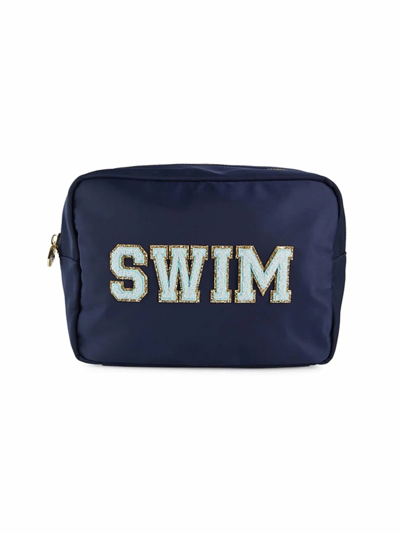 Stoney Clover Lane Swim Large Pouch In Sapphire In Blue