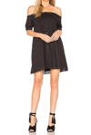 THE FIFTH LABEL SUN VALLEY OFF SHOULDER MINI DRESS IN BLACK