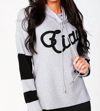 Angel Ciao Crew Neck Sweater In Gray/black In Multi