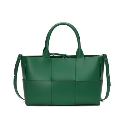 Tiffany & Fred Paris Tiffany & Fred Woven Smooth Leather Tote Bag In Green