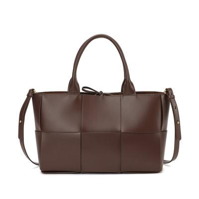 Tiffany & Fred Paris Tiffany & Fred Woven Smooth Leather Tote Bag In Brown