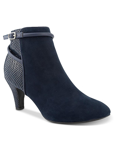 Karen Scott Melinaa Womens Faux Leather Almond Toe Booties In Blue