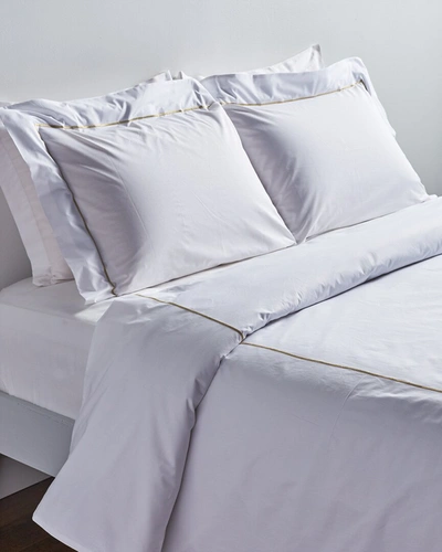 Maurizio Italy Simple Line Duvet Set In White