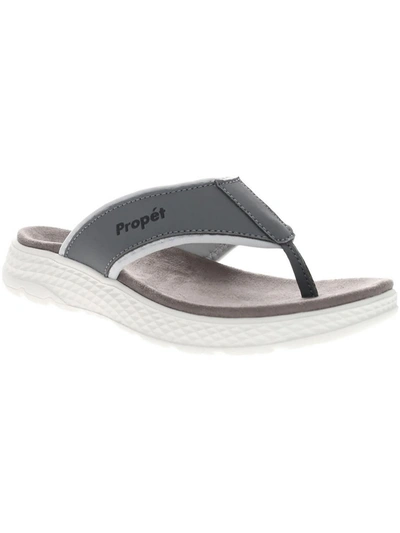 Propét Womens Toe-post Slip-on Thong Sandals In Grey