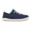 OLUKAI M MOKU PAE BOAT SHOE IN TRENCH BLUE/OFF WHITE