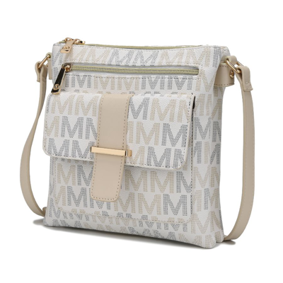 Mkf Collection By Mia K Jeni Multi Compartment Crossbody Handbag In White