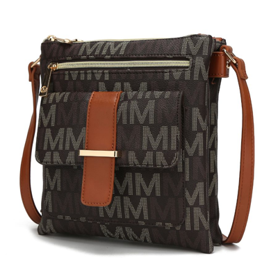 Mkf Collection By Mia K Jeni Multi Compartment Crossbody Handbag In Brown