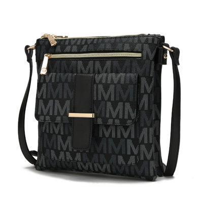 Mkf Collection By Mia K Jeni Multi Compartment Crossbody Handbag In Black