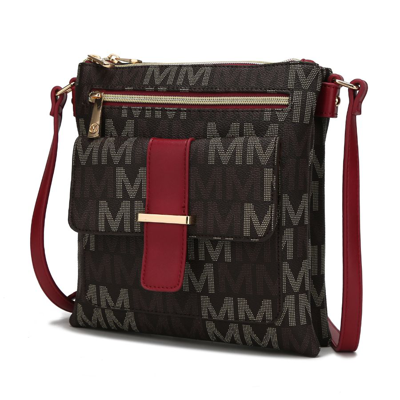 Mkf Collection By Mia K Jeni Multi Compartment Crossbody Handbag In Red