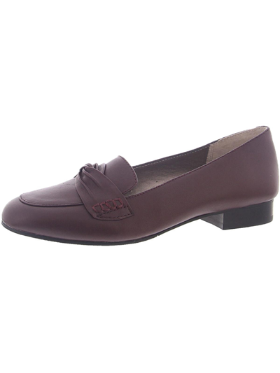 ARRAY LAYLA WOMENS LEATHER TWIST FRONT LOAFERS